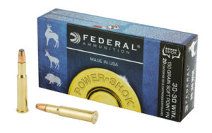 Federal PowerShok, 30-30, 150 Grain, Soft Point Flat Nose, 20 Round Box 3030A