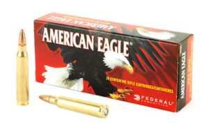 Federal American Eagle, 223REM, 50 Grain, Jacketed Hollow Point, 20 Round Box AE223G