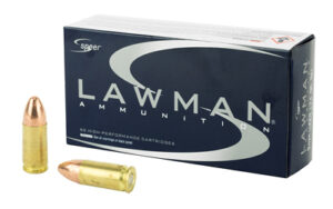 Speer Ammunition Speer Lawman, Training, 9mm, 124 Grain, Total Metal Jacket, 50 Round Box 53651