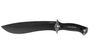 Kershaw Machete, 10″ Fixed Blade Knife, Plain Edge, Carbon/Powdercoat, Machete Sheath 1077