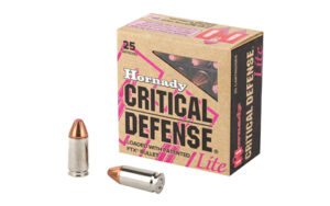 Hornady Critical Defense Lite, 9MM, 100 Grain, Flex Tip, 25 Round Box 90240