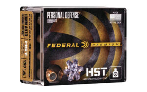 Federal Premium Personal Defense HST, 10MM, 200 Grain, Hollow Point, 20 Round Box P10HST1S