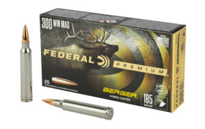 Federal Premium, Berger Hybrid Hunter, 300 Win, 185 Grain, 20 Round Box P300WBCH1