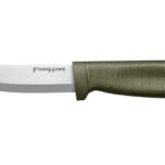 Cold Steel Finn Hawk, Fixed Blade Knife, 4″, Clip Point, German 4116 Stainless, Polypropylene/Rubber Frame, Plain Edge, with Secure-Ex Sheath CS-20NPK