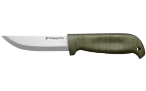 Cold Steel Finn Hawk, Fixed Blade Knife, 4″, Clip Point, German 4116 Stainless, Polypropylene/Rubber Frame, Plain Edge, with Secure-Ex Sheath CS-20NPK