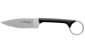 Cold Steel Bird & Game, Fixed Blade Knife, AUS 8A/Stainless, Plain, Drop Point, Secure-Ex Neck Sheath With Bead Chain Lanyard, 3.5″, Polymer CS-20A