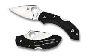 Spyderco Dragonfly 2, 2.25″ Folding Knife, Plain Edge, VG-10 Finish, Kraton Handle C28PBK2