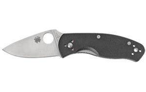 Spyderco Persistence, 2.77″ Folding Knife, Clip Point, Plain Edge, 8Cr13MoV/Satin, Black G10, Lock Blade/Pocket Clip C136GP