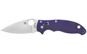 Spyderco Manix 2, 3.375″ Folding Knife, CPMS110V, Dark Blue G-10 C101GPDBL2