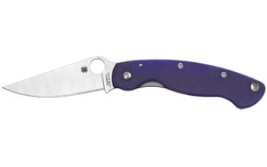 Spyderco Military Model, 4″ Folding Knife, CPM-S110V, Dark Blue G-10 C36GPDBL