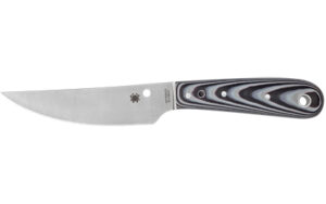 Spyderco Bow River, 4.36″ Fixed Blade Knife, Black/White G10 FB46GP