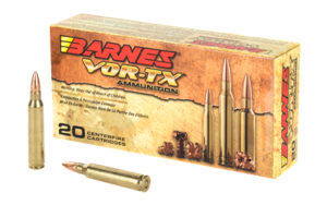 Barnes VOR-TX, 223 Rem, 55 Grain, Triple Shock X, Lead Free, 20 Round Box, California Certified Nonlead Ammunition 21520