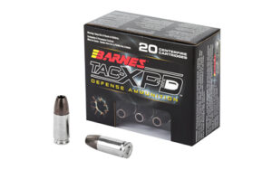 Barnes TAC-XPD, 9MM+P, 115 Grain, TAC-XP, Hollow Point, Lead Free, 20 Round Box, California Certified Nonlead Ammunition 21551