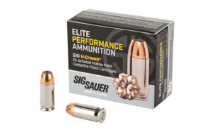 Sig Sauer Elite Performance V-Crown, 45 ACP, 185 Grain, Jacketed Hollow Point, 20 Round Box E45AP0-20