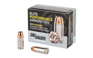 Sig Sauer Elite Performance V-Crown, 9MM, 115 Grain, Jacketed Hollow Point, 20 Round Box E9MMA1-20