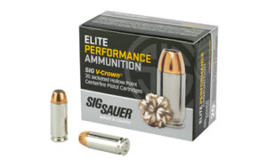 Sig Sauer Elite Performance V-Crown, 10MM, 180 Grain, Jacketed Hollow Point, 20 Round Box E10MM1-20
