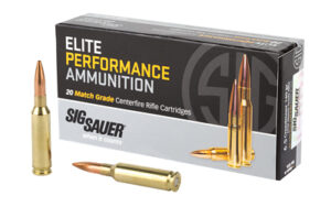 Sig Sauer Elite Performance, Match, 6.5 Creedmoor, 140 Grain, Open Tip Match, 20 Rounds Per Box E65CM1-20