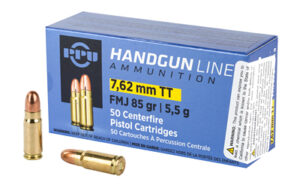 Prvi Partizan Pistol, 7.62×25 Tokarev, 85 Grain, Full Metal Jacket, 50 Round Box PPH7TF