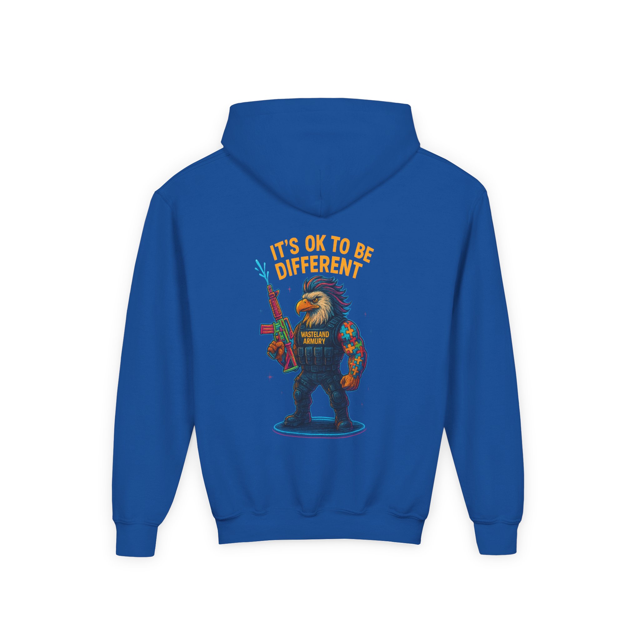AUTISM AWARENESS MR EAGLE HOODIE BY WASTELAND ARMORY