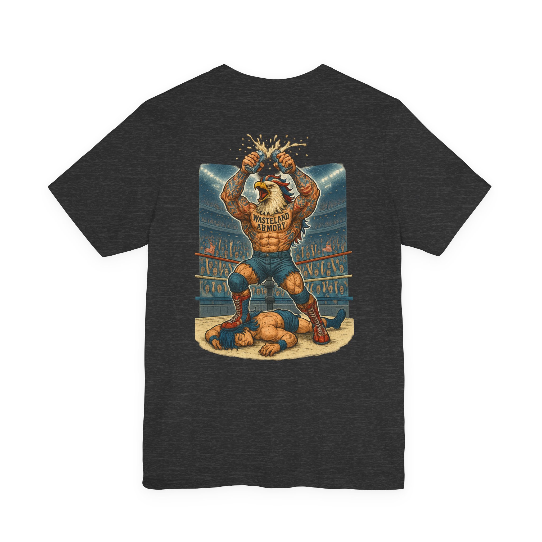 Wrestling Mr. Eagle T-Shirt | Patriotic Beatdown Tee | Wasteland Armory Apparel