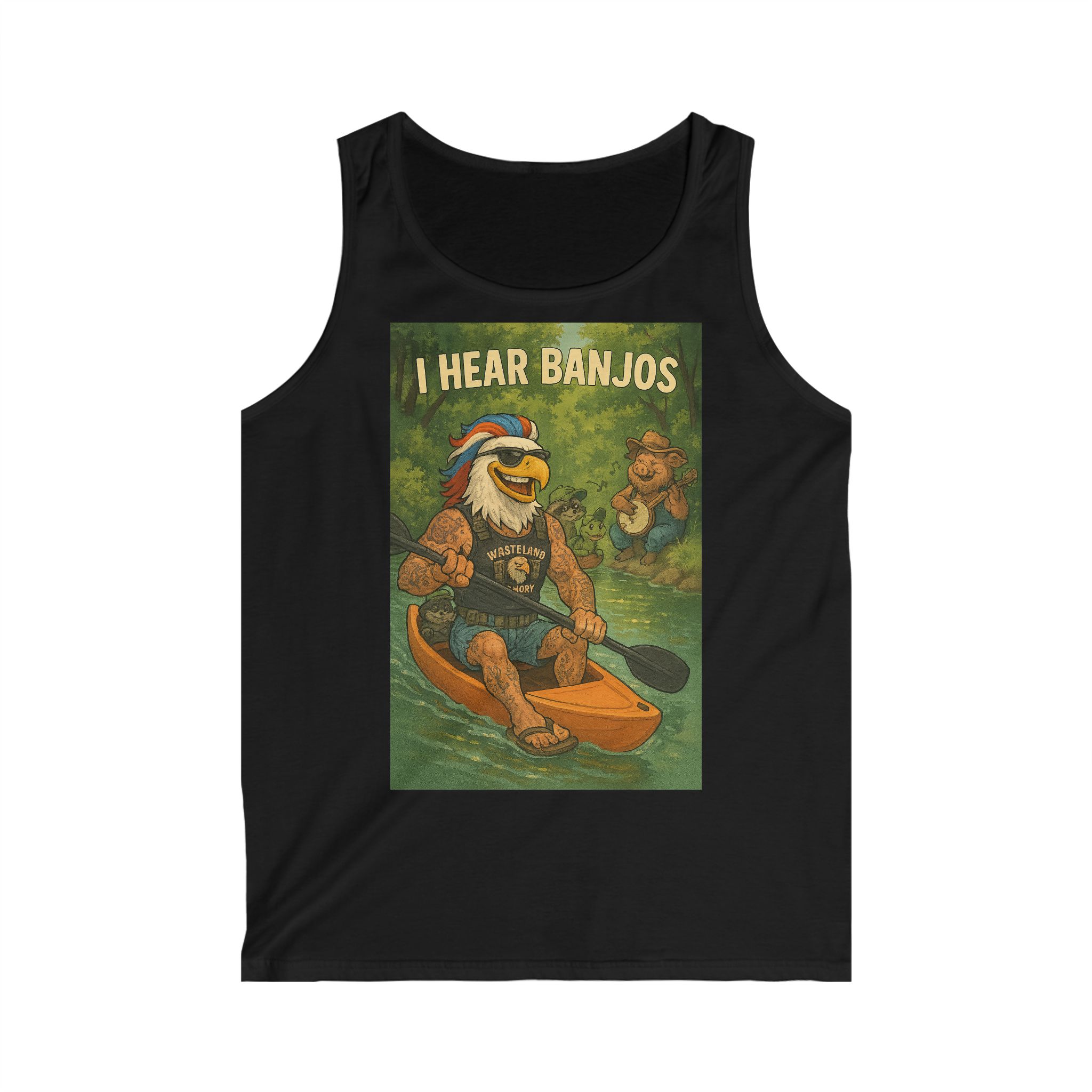 I HEAR BANJOS WASTELAND ARMORY T-SHIRT
