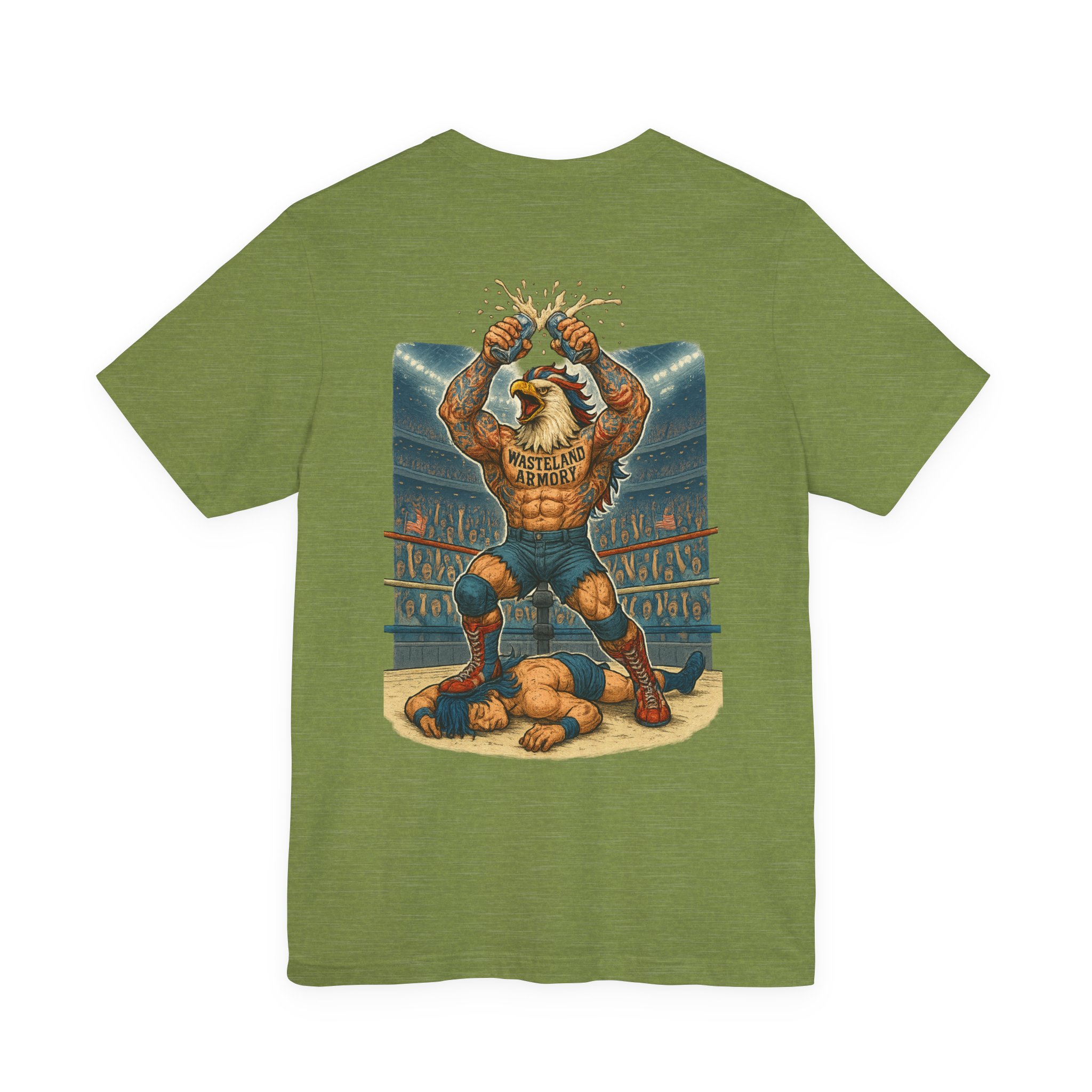 Wrestling Mr. Eagle T-Shirt | Patriotic Beatdown Tee | Wasteland Armory Apparel